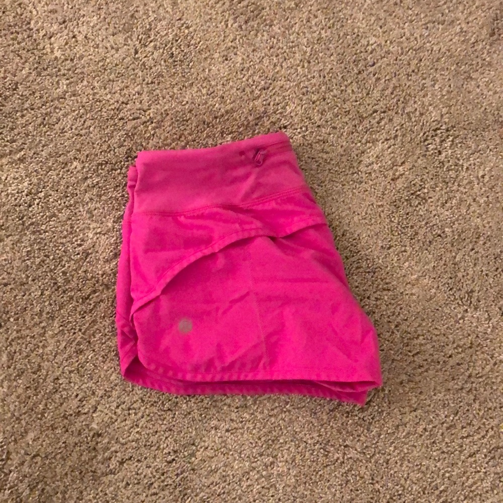 Lululemon Hot Pink Speed Shorts